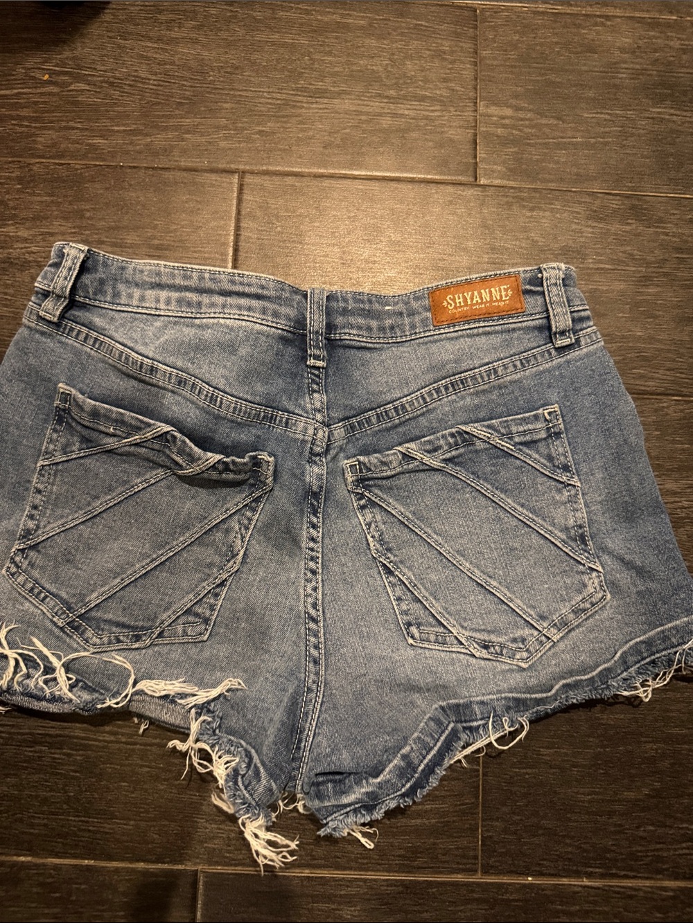 Shyanne Light Blue Distressed Denim Jean Shorts - Picture 2 of 3